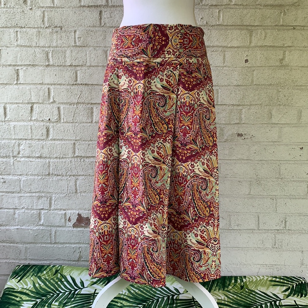 Beth Bowley Bold Print Cotton Midi Skirt